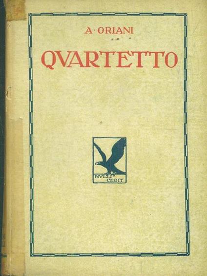 Quartetto - Alfredo Oriani - copertina