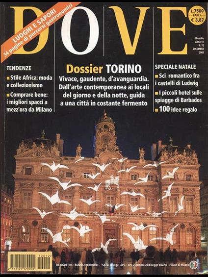Dove anno 11 n. 12 Dicembre 2001 - copertina