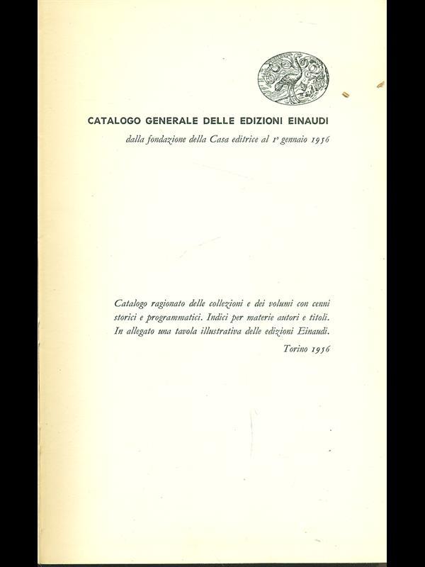 Il catalogo generale delle edizioni Einaudi