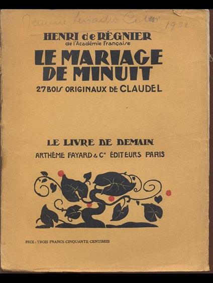 Le Mariage de Minuit - copertina