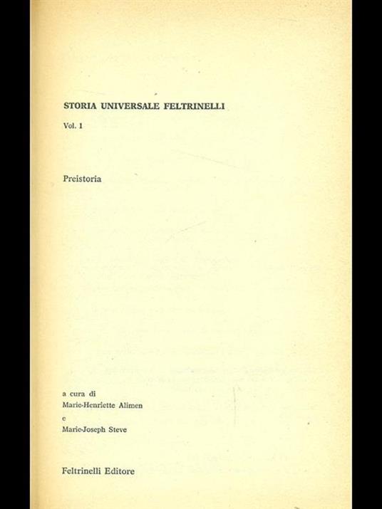 Preistoria - copertina