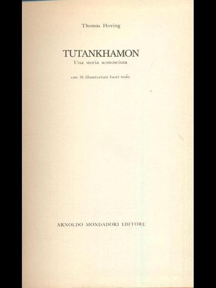 Tutankhamn - Thomas Hoving - copertina