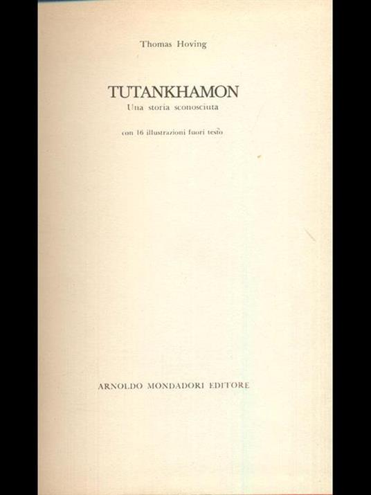 Tutankhamn - Thomas Hoving - copertina