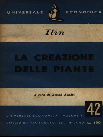 La creazione delle piante - Jertha Sandri - copertina