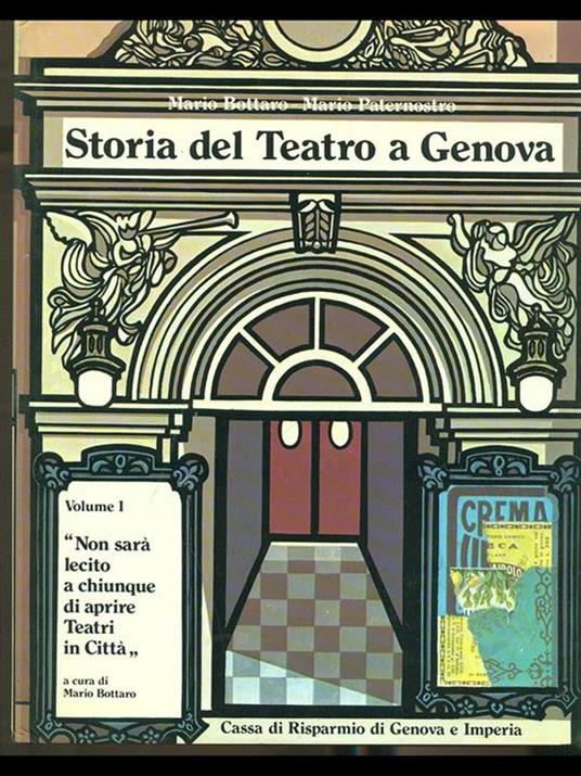 Storia del teatro a Genova - Mario Bottaro - copertina