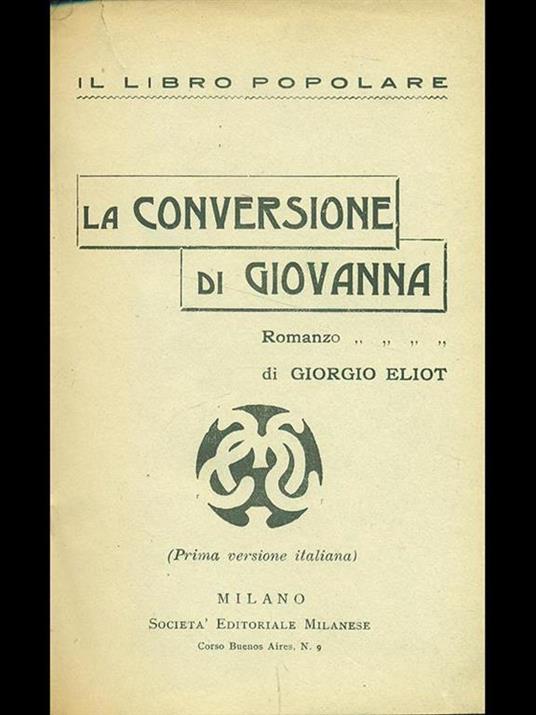 La conversione di Giovanna - copertina