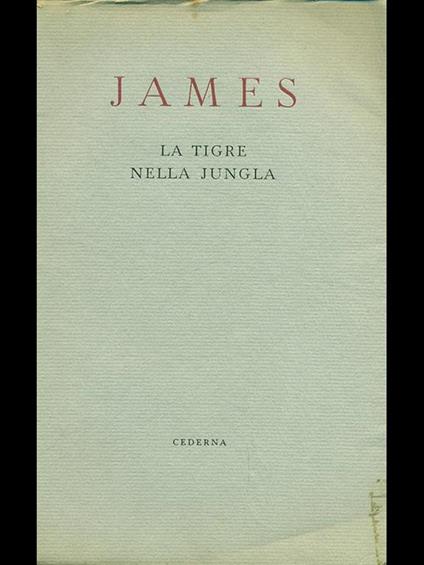 La tigre nella giungla - Henry James - copertina