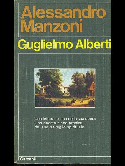 Alessandro Manzoni - Guglielmo Alberti - copertina