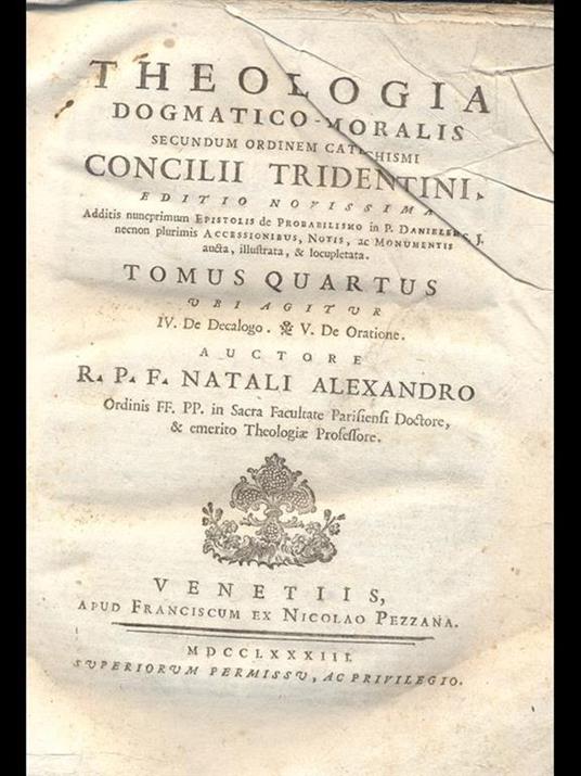 Theologia Dogmatico-Moralis - copertina