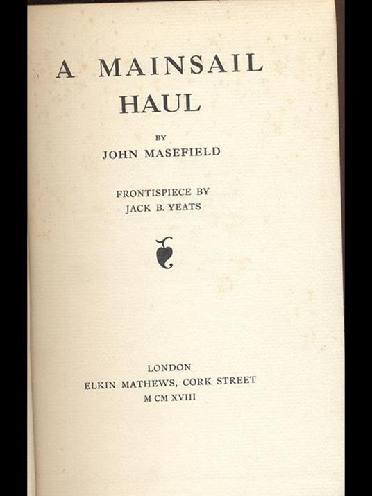 A Mainsail Haul - John Masefield - copertina