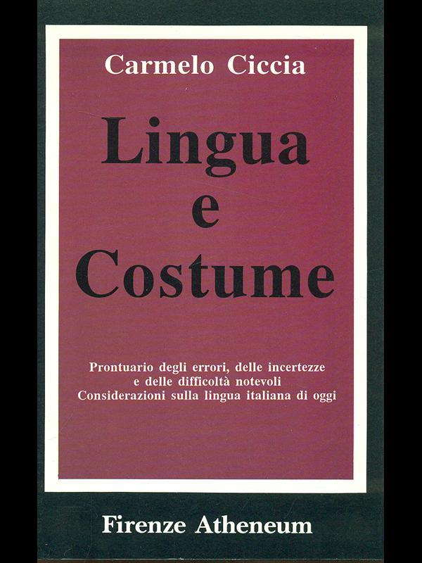 Lingua e costume