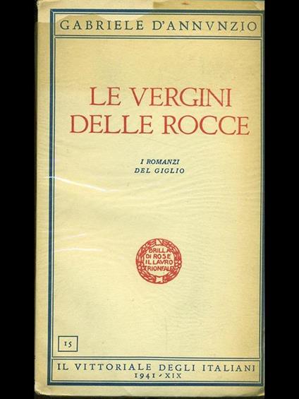 Le vergini delle rocce - Gabriele D'Annunzio - copertina