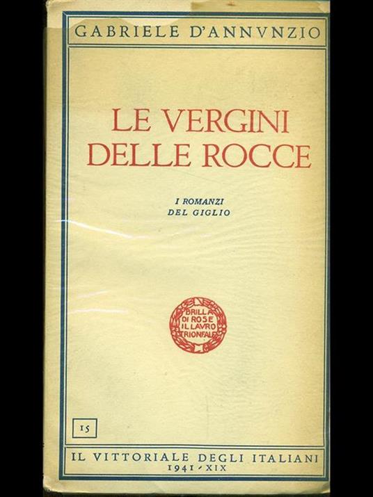 Le vergini delle rocce - Gabriele D'Annunzio - copertina