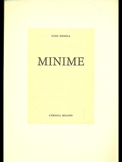 Minime - Gino Bonola - copertina