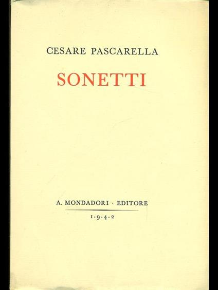 Sonetti - Cesare Pascarella - copertina