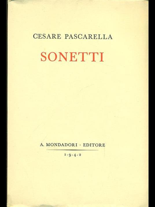 Sonetti - Cesare Pascarella - copertina