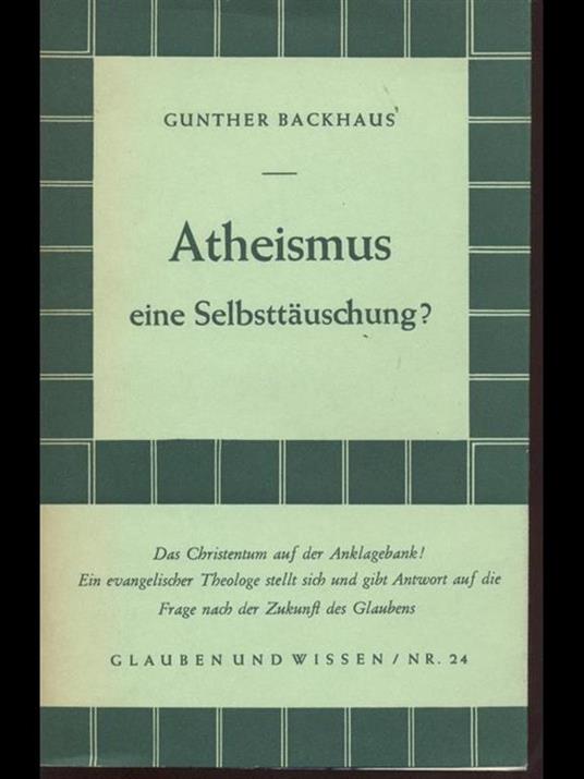 Atheismus eine Selbsttauschung? - copertina