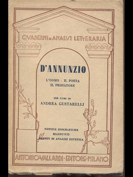 D'Annunzio - Andrea Gustarelli - copertina