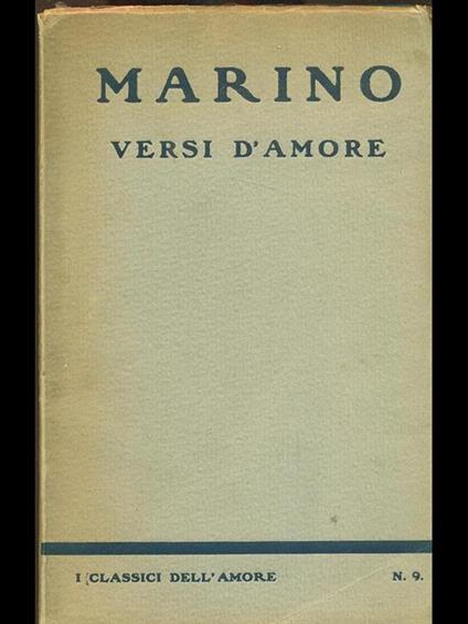Versi d'amore - copertina