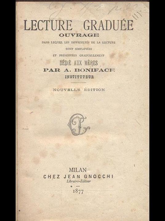 Lecture graduee ouvrage - copertina