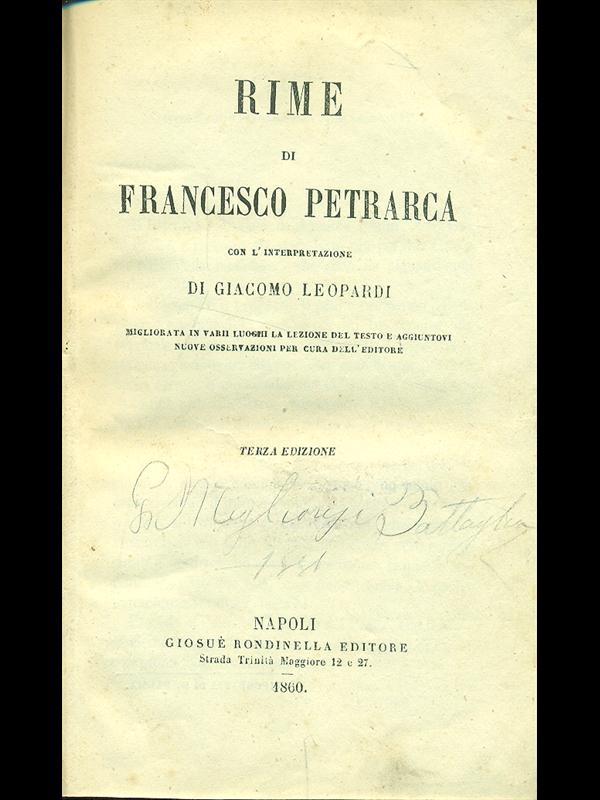 Rime di Francesco Petrarca