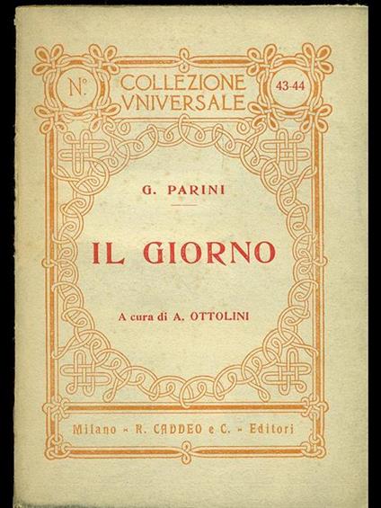Il giorno - Giuseppe Parini - copertina
