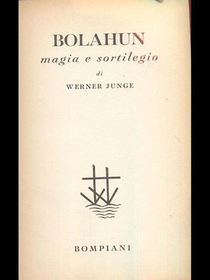 Bolahun magia e sortilegio - Werner Junge - copertina
