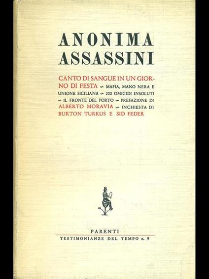 Anonima assassini - Burton Turkus,Sid Ferer - copertina