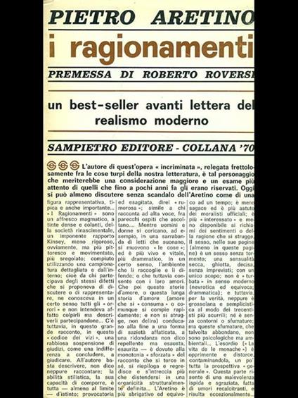 I ragionamenti - Pietro Aretino - copertina