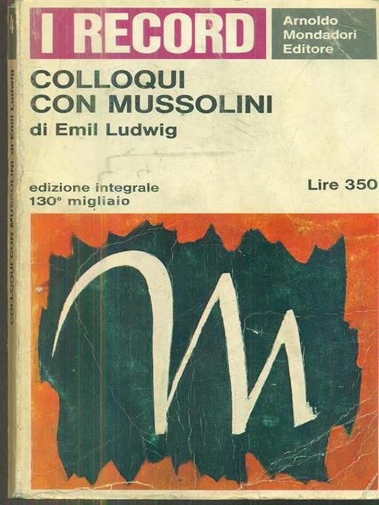 Colloqui con Mussolini - Emili Ludwig - copertina