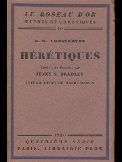 Heretiques - Gilbert K. Chesterton - copertina