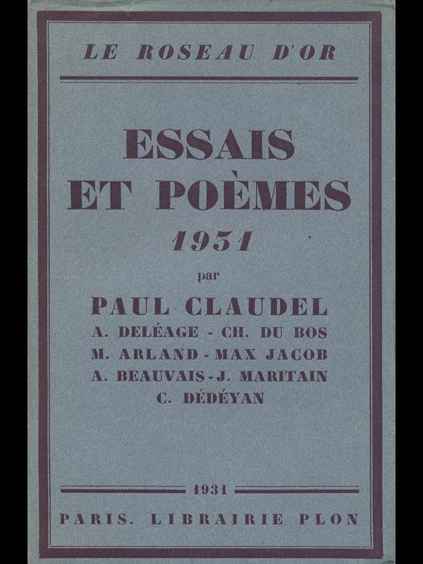 Essais et poemes 1931