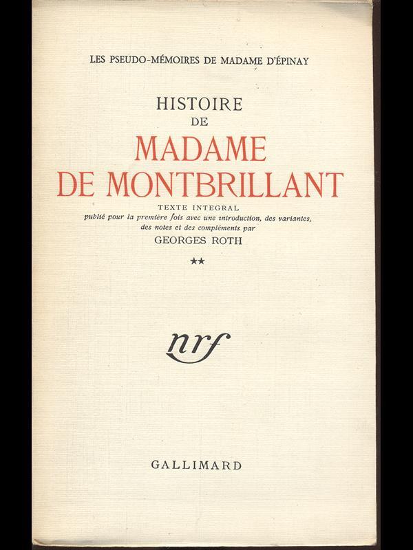 Histoire de Madame de Montbrillant II