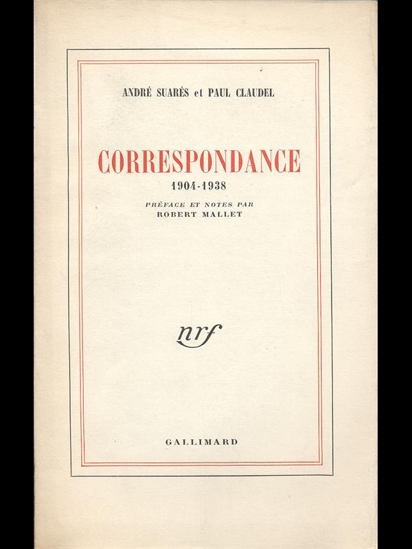 Correspondance 1904. 1938