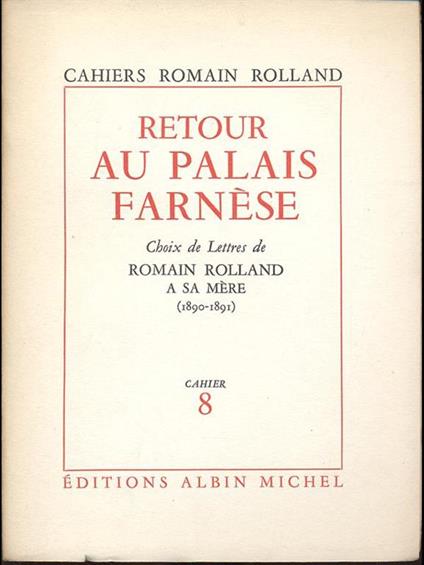 Retour au Palais Farnese - Romain Rolland - copertina