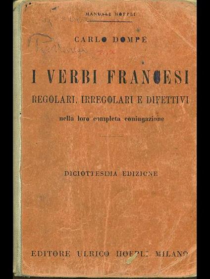 I verbi francesi - Carlo Dompé - copertina