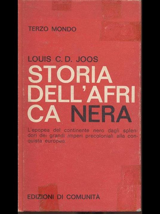 Storia dell'Africa Nera - copertina