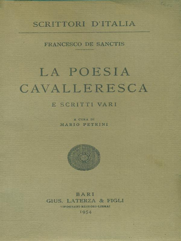 La poesia cavalleresca