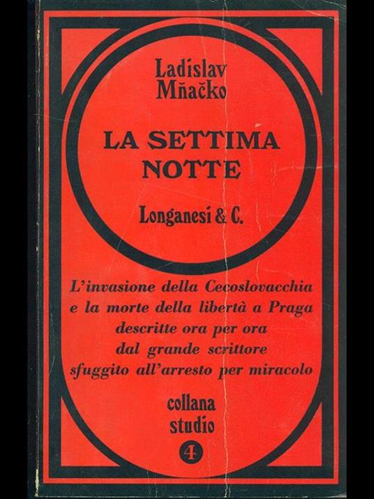 La settima notte - Ladislav Mnacko - copertina