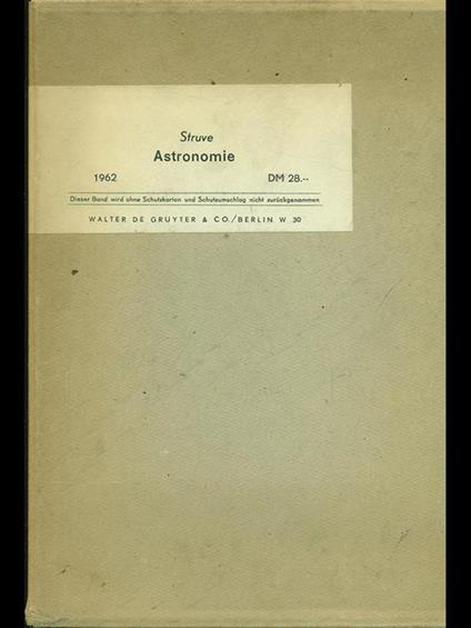 Astronomie - Otto Struve - copertina