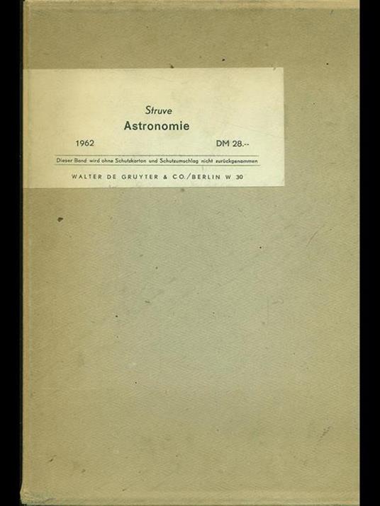 Astronomie - Otto Struve - copertina