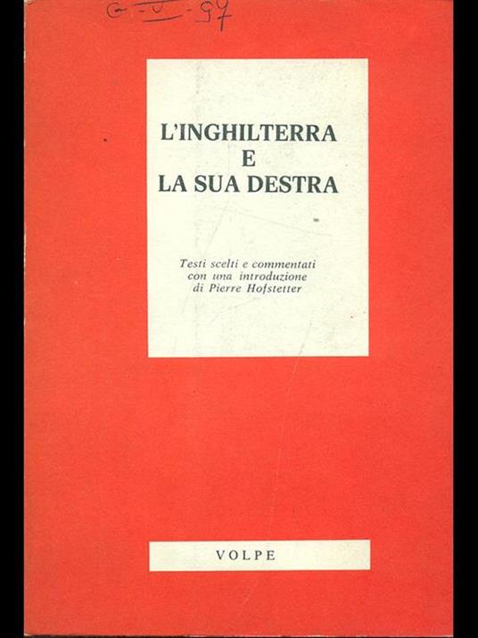 L' Inghilterra e la sua destra - copertina