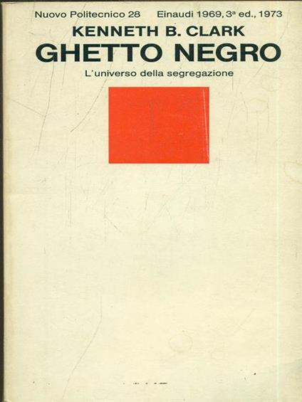 Ghetto negro - Kenneth B. Clark - copertina