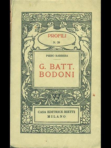 G. Batt. Bodoni - Piero Barbera - copertina