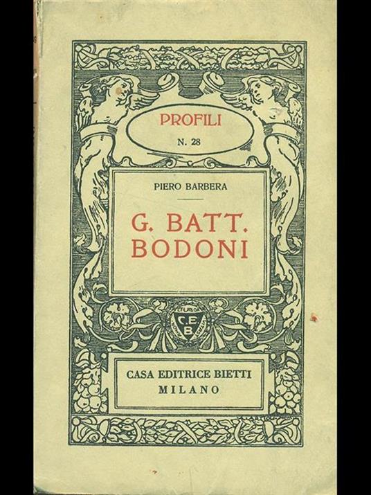 G. Batt. Bodoni - Piero Barbera - copertina