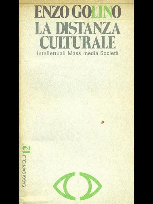 La distanza culturale - Enzo Golino - copertina