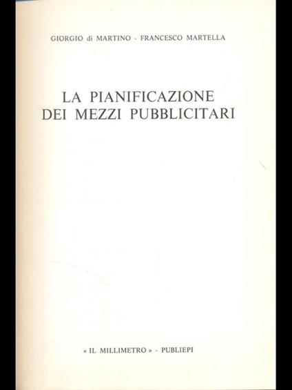 La pianificazione dei mezzi pubblicitari - copertina