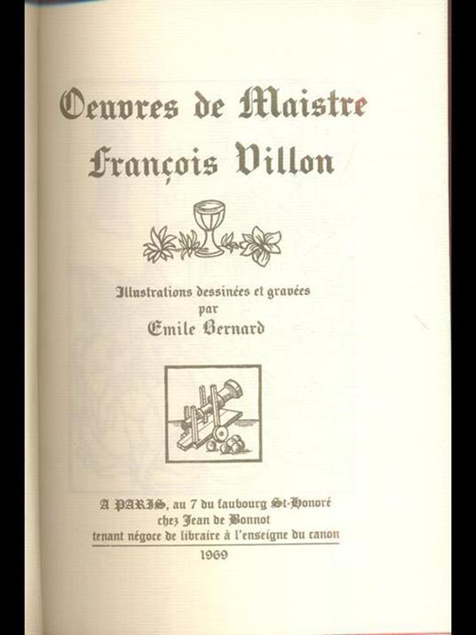 Oeuvres - François Villon - copertina
