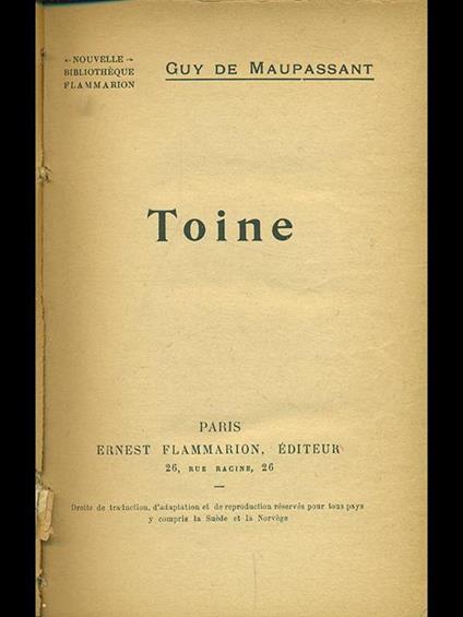 Toine - Guy de Maupassant - copertina