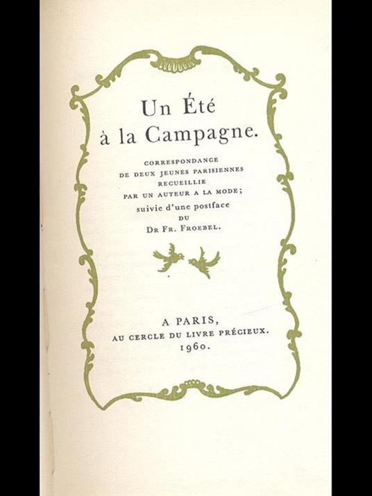Un Été à la Campagne - copertina
